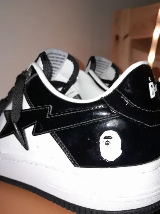 Sneakers A Bathing Ape Bape'sta Nero Bianco 43.5