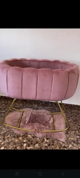 Cuna rosa terciopelo