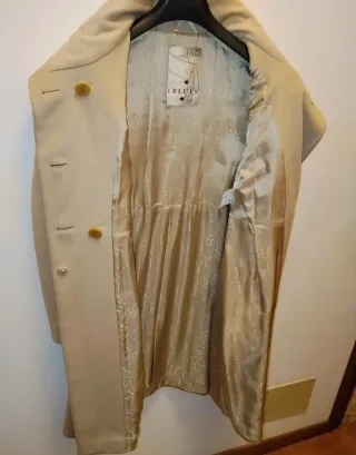 Cappotto 100% lana beige