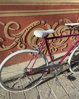 Bicicleta Vintage Ciudad Burdeos y Blanco