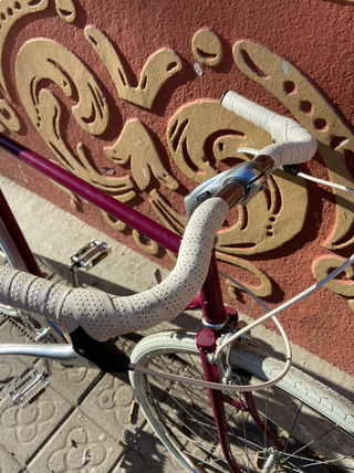 Bicicleta Vintage Ciudad Burdeos y Blanco