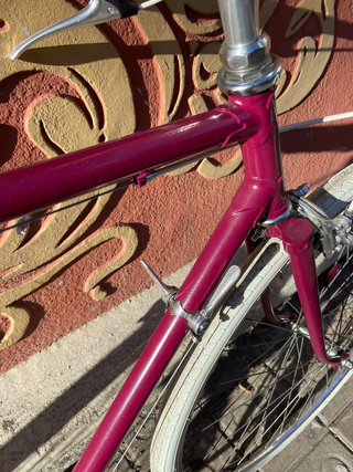 Bicicleta Vintage Ciudad Burdeos y Blanco