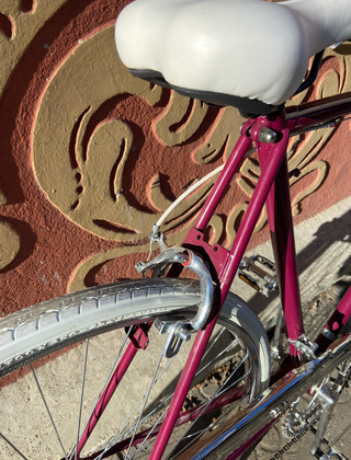 Bicicleta Vintage Ciudad Burdeos y Blanco