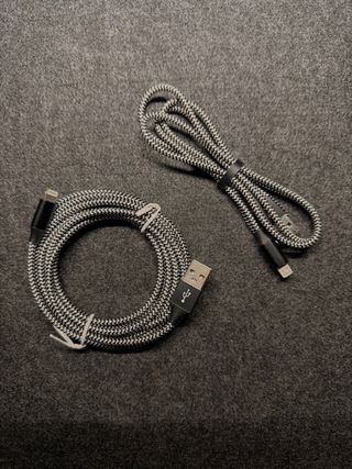 Pack 2 Cables Lightning USB Trenzados 1m y 3m