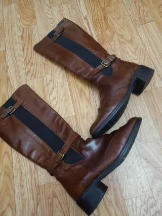 Botas altas de cuero genuino