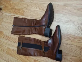 Botas altas de cuero genuino