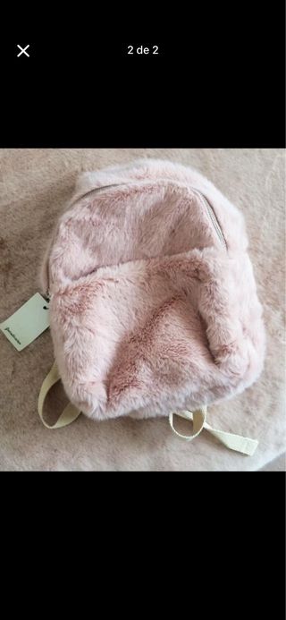Mochila pelo rosa stradivarius nueva