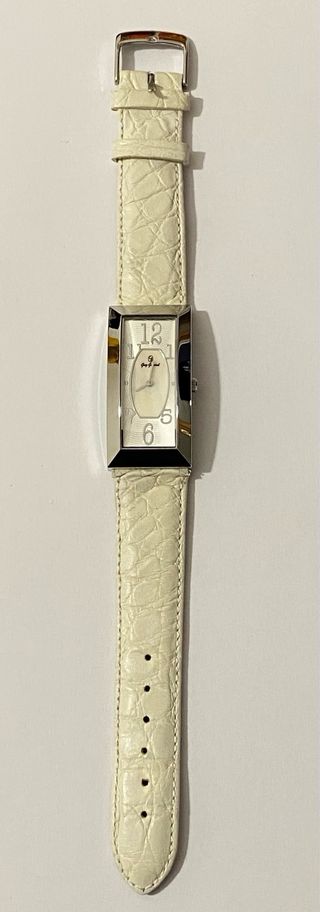 Orologio Guy Gosard Rettangolare Bianco Argento