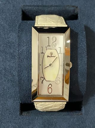 Orologio Guy Gosard Rettangolare Bianco Argento