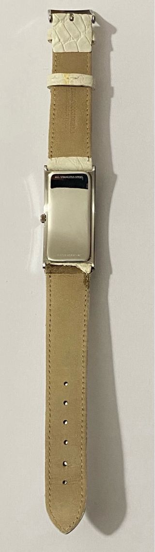 Orologio Guy Gosard Rettangolare Bianco Argento