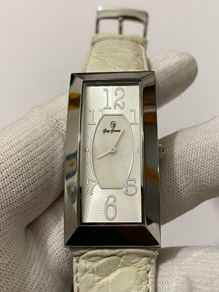 Orologio Guy Gosard Rettangolare Bianco Argento