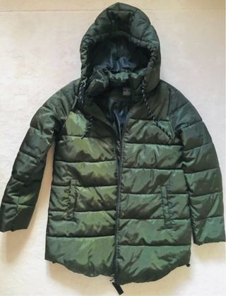 Abrigo acolchado verde talla M