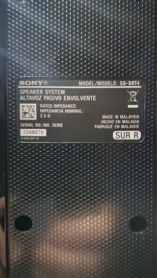 Altavoces Torre Sony Surround ss-srt4