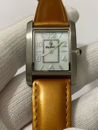 Orologio Guy Gosard Rettangolare Pelle Marrone