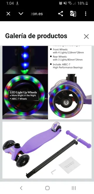 Patinete infantil sin estrenar