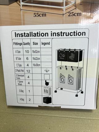 Carrello porta biancheria salvaspazio