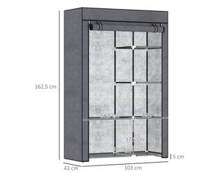 Armario Portátil Tela Gris