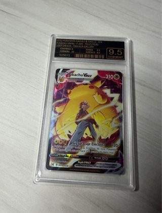 Pack 2 cartas Pikachu con Red Gradeadas con marco
