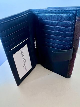 Cartera Ferragamo Nueva Piel Marrón Original