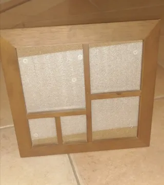 Cornice portafoto in legno e vetro