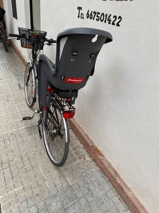 Bicicleta urbana con silla para niño