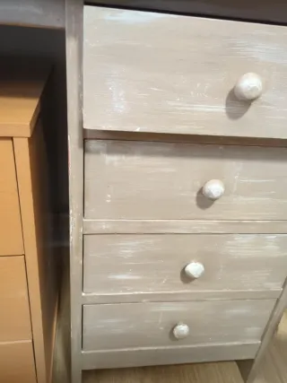 Escritorio madera con 4 cajones