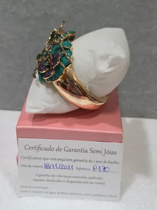 PULSERA Flor Turquesa y Morado VERDE