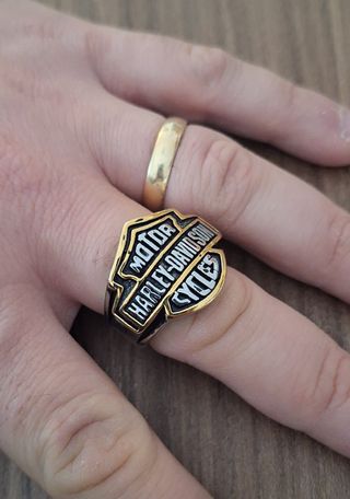 Anello Harley Davidson Misura 12 Oro Argento