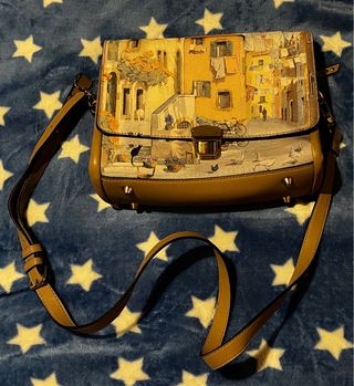 Bolso de hombro con estampado de paisaje