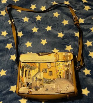 Bolso de hombro con estampado de paisaje