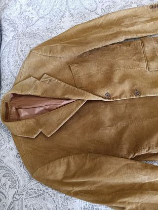 Blazer Bombazine Camel 100% Algodão.