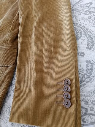 Blazer Bombazine Camel 100% Algodão.