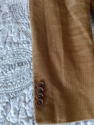 Blazer Bombazine Camel 100% Algodão.