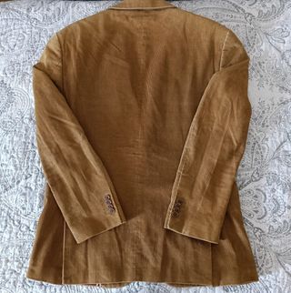 Blazer Bombazine Camel 100% Algodão.