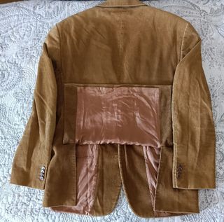 Blazer Bombazine Camel 100% Algodão.