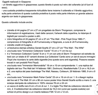 Pink Floyd The Wall Collectors Box Set Giapponese