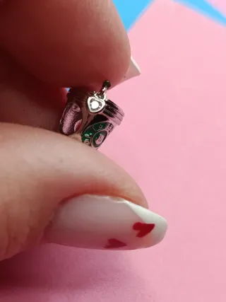 Charm Taza Starbucks Plata y Verde