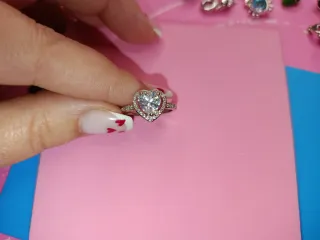 Anillo Corazón Plata con Circonitas