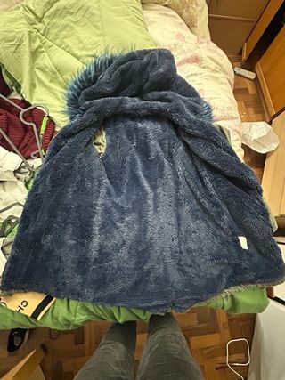 Cappotto donna verde militare con cappuccio