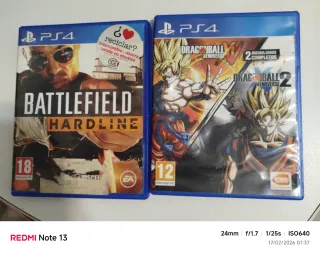 Juegos PS4 Battlefield Hardline y Dragon Ball