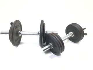 kit mancuernas domyos 12kg + barras