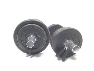 kit mancuernas domyos 12kg + barras