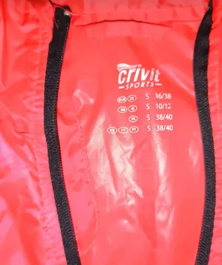 Cortavientos rojo técnico Crivit running T/S