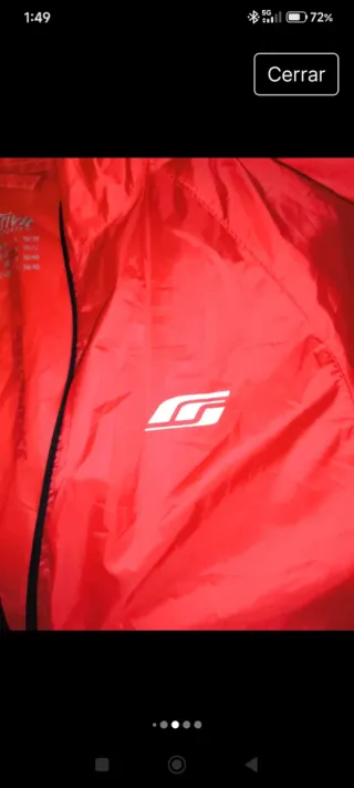 Cortavientos rojo técnico Crivit running T/S