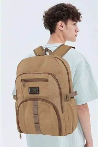 Mochila Vintage Beige y Marrón