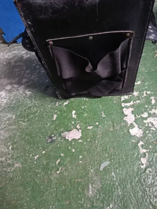 Maletas Moto Cuero Negro