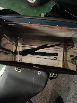 Maletas Moto Cuero Negro