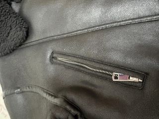 Chaqueta cuero con borrego