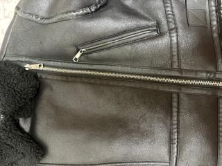 Chaqueta cuero con borrego