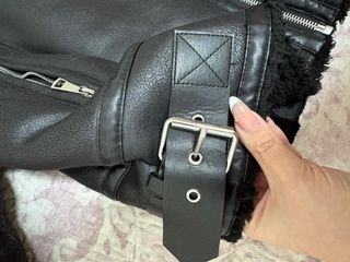 Chaqueta cuero con borrego